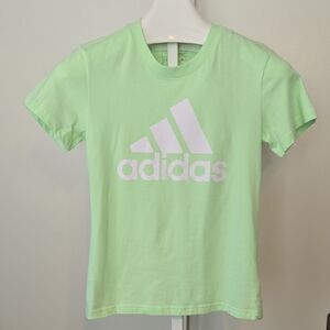Adidas Mint Green Tee with White Logo